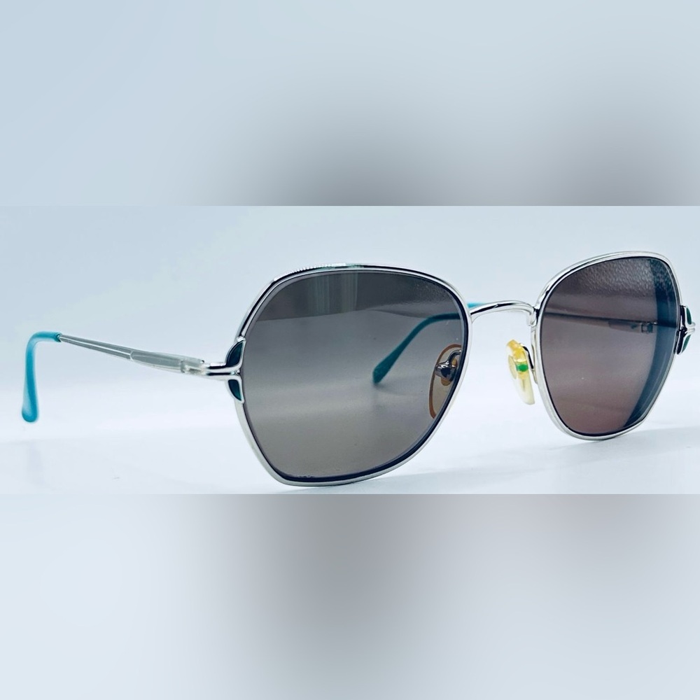 Vintage Kenmark Fundamentals Silver Oval Sunglasses Frames Only